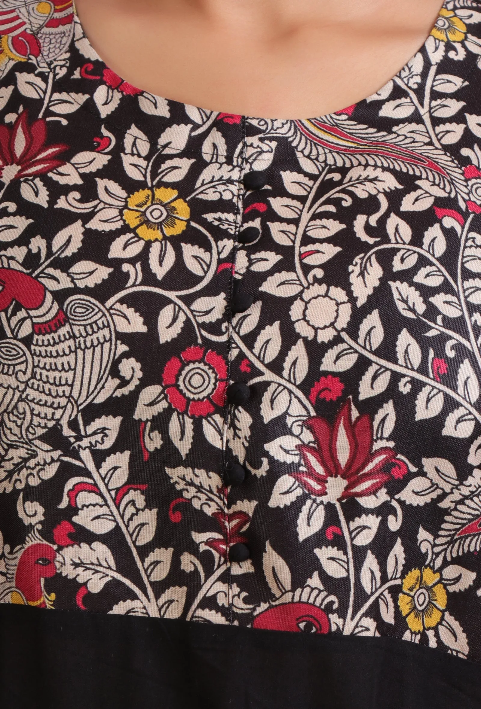 Set Of 2: Black Cotton Printed Kurta & Pant Set