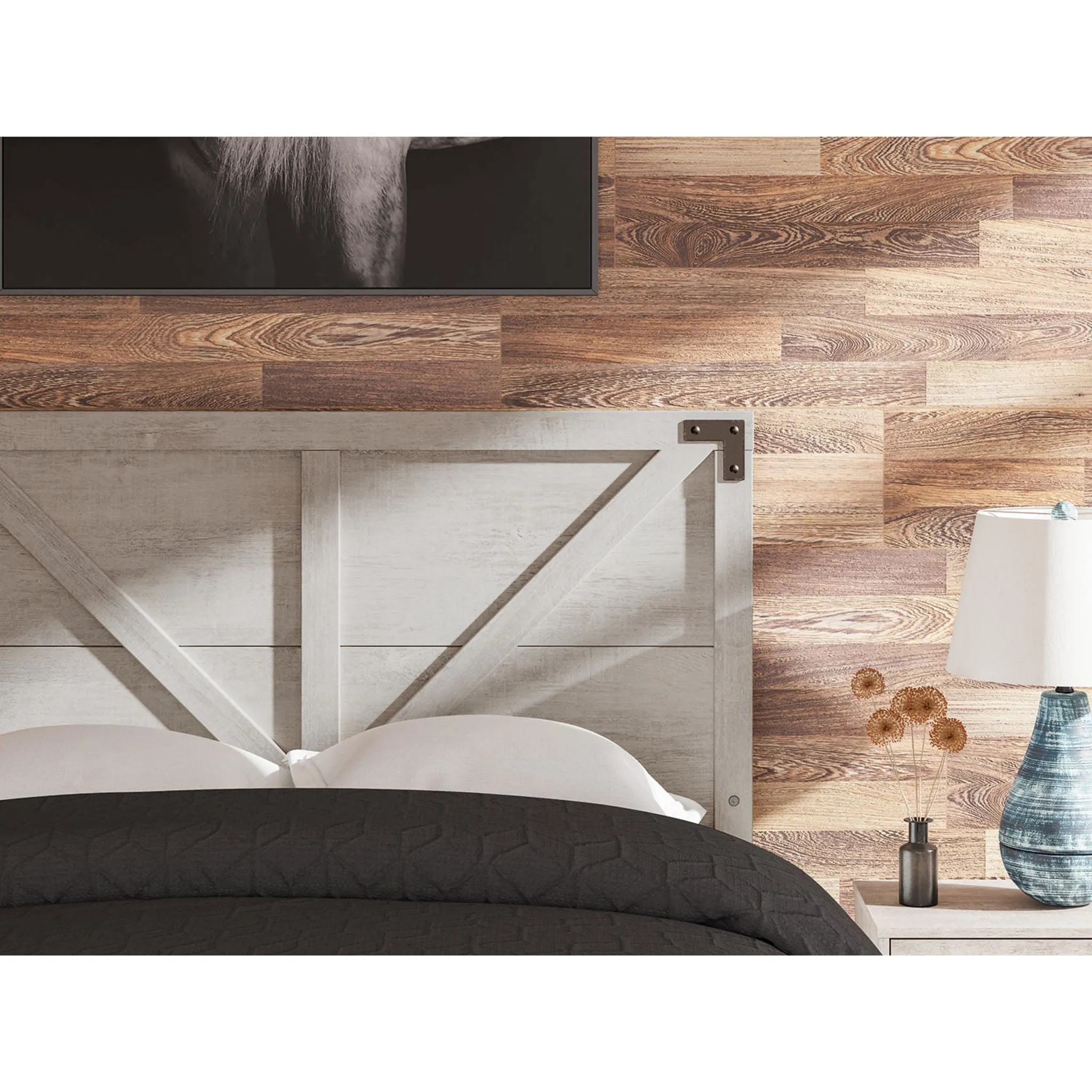 Shawburn Full Panel Headboard - Whitewash
