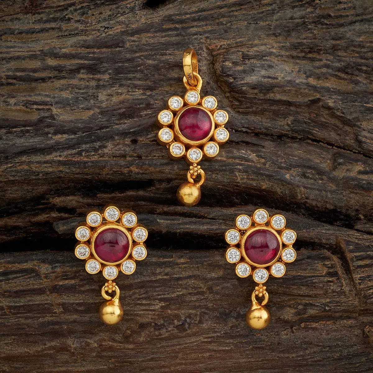 Silver Temple Pendant Earring 164253