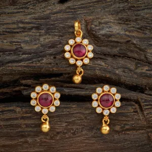 Silver Temple Pendant Earring 164253