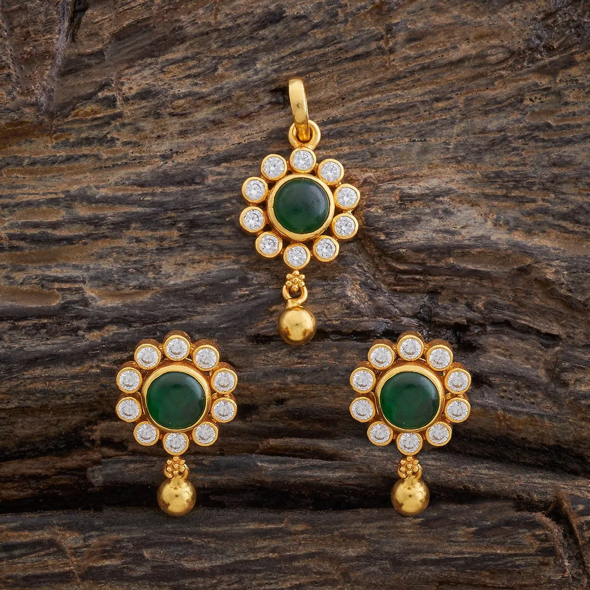 Silver Temple Pendant Earring 164253