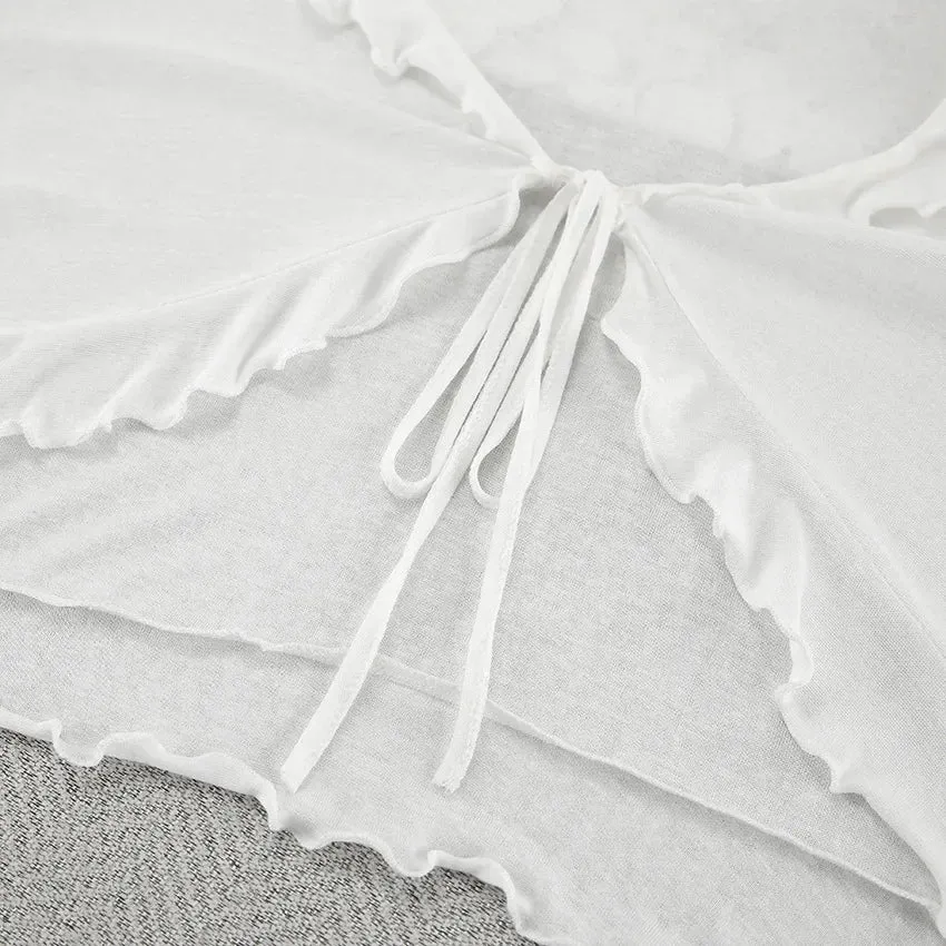 Soft Viscose Blend Loungewear in White Top and Pants Set