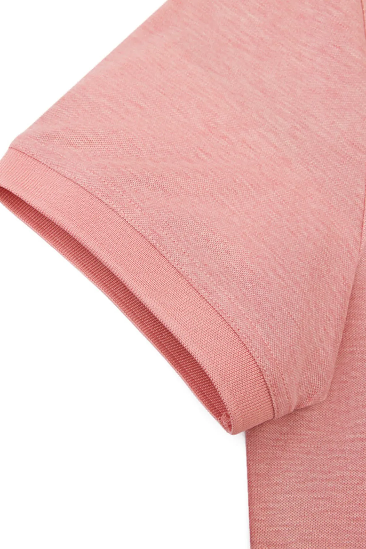 Super Light Mercerized Cotton Pique Shirt Collar Polo Tee