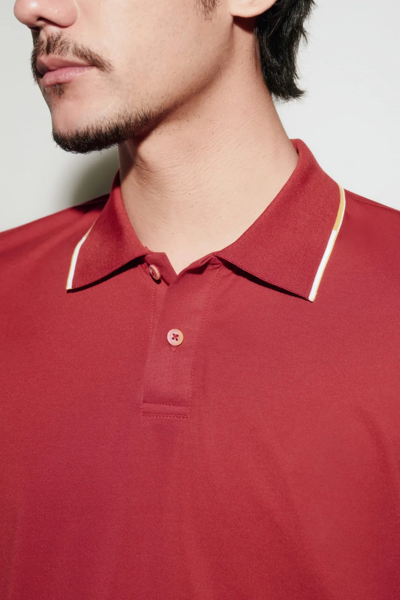 Super Light Mercerized Cotton Pique Shirt Collar Polo Tee