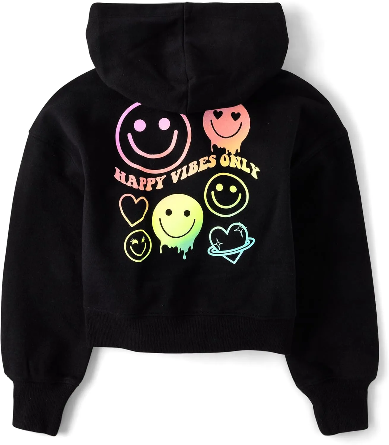 The Children's Place Girls' Long Sleeve Fleece Cropped Hooded Zip Up