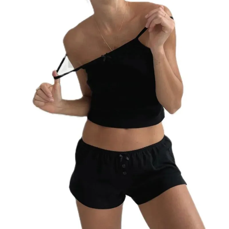 Two-Piece Lounge Set with Shorts and Cami for Women