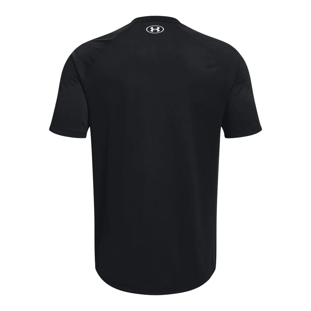 UNDER ARMOUR MENS TECH BLACK TWIST SHORT SLEEVE T SHIRT
