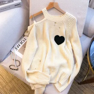 Unique Design Hollowed Embroidery Sweater