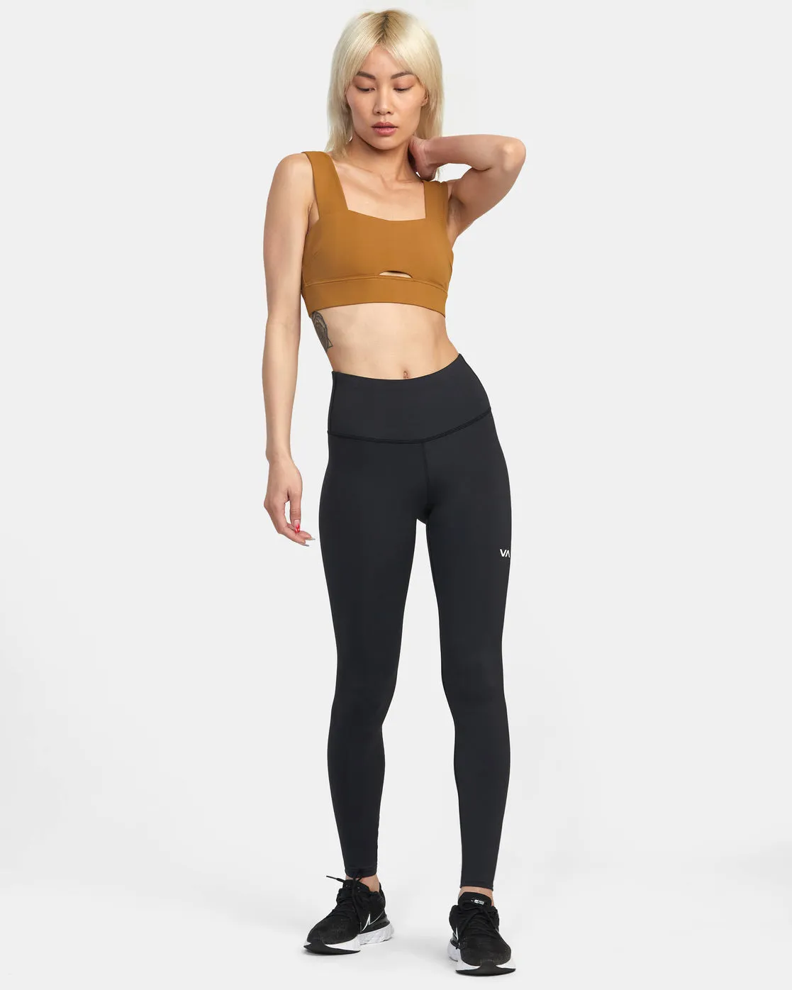 Wide Strap Sports Bra - Tobacco