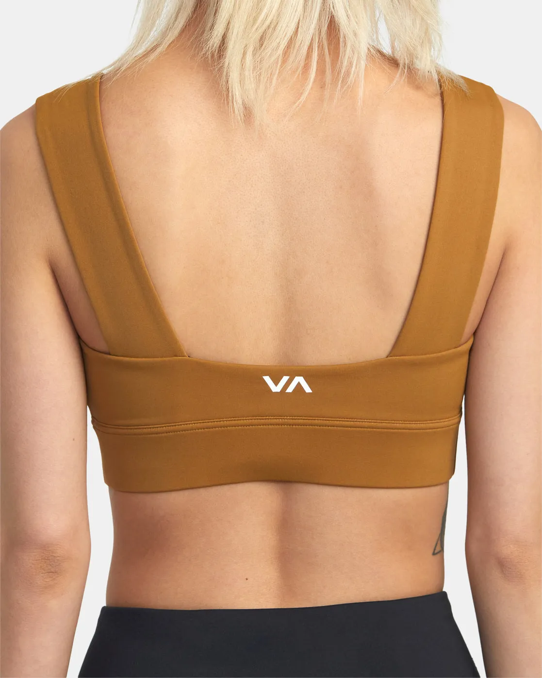 Wide Strap Sports Bra - Tobacco