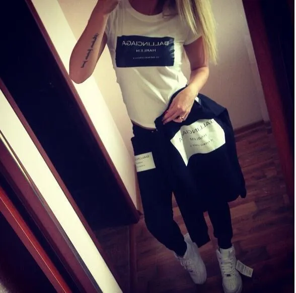 Woman Clothes sets Ballinciaga Tracksuits 2 Piece Set Women Suit Hoodies (US 4-12)