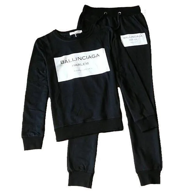 Woman Clothes sets Ballinciaga Tracksuits 2 Piece Set Women Suit Hoodies (US 4-12)