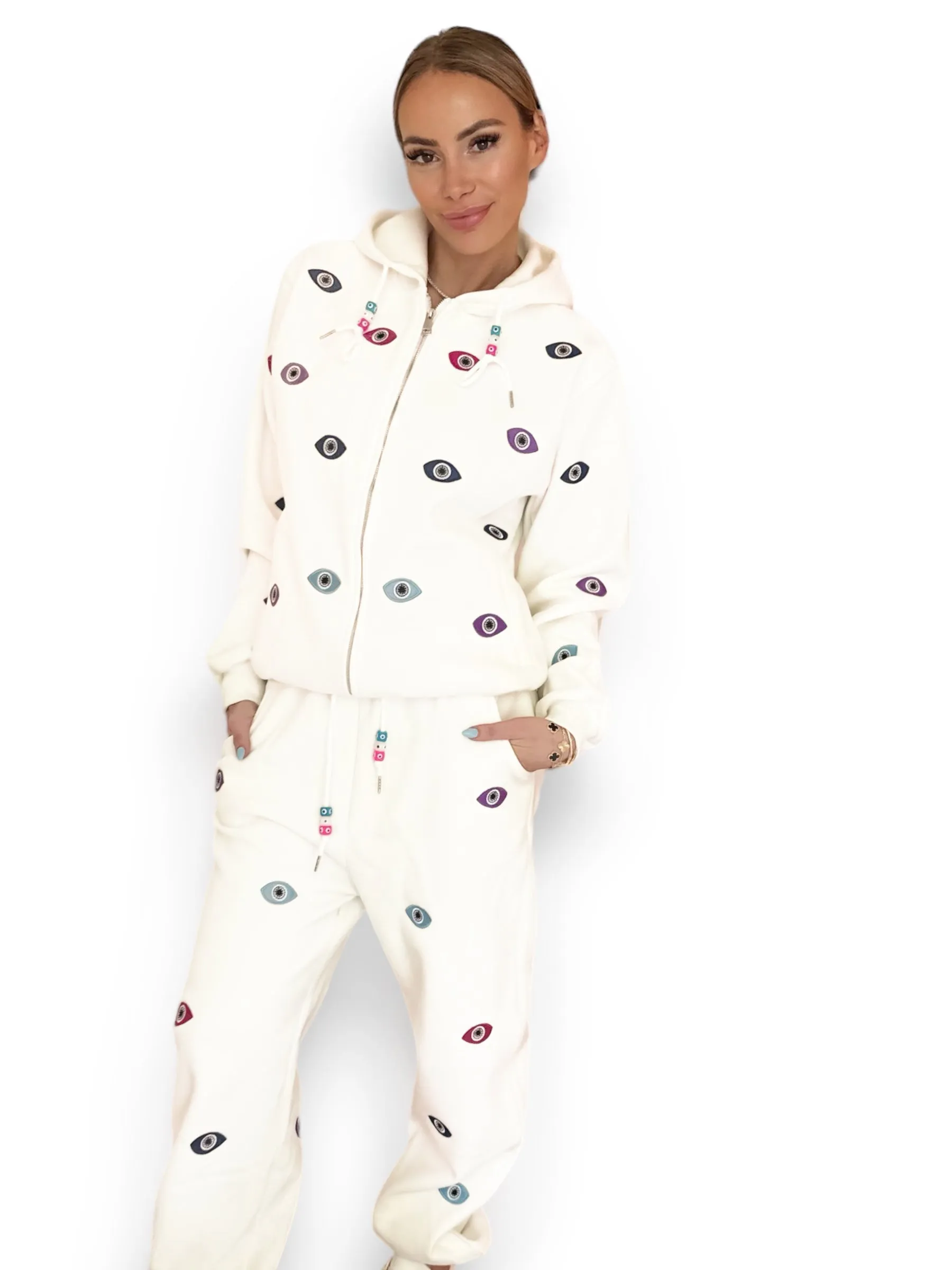 Women’s Rainbow Evil Eye Jogger Set