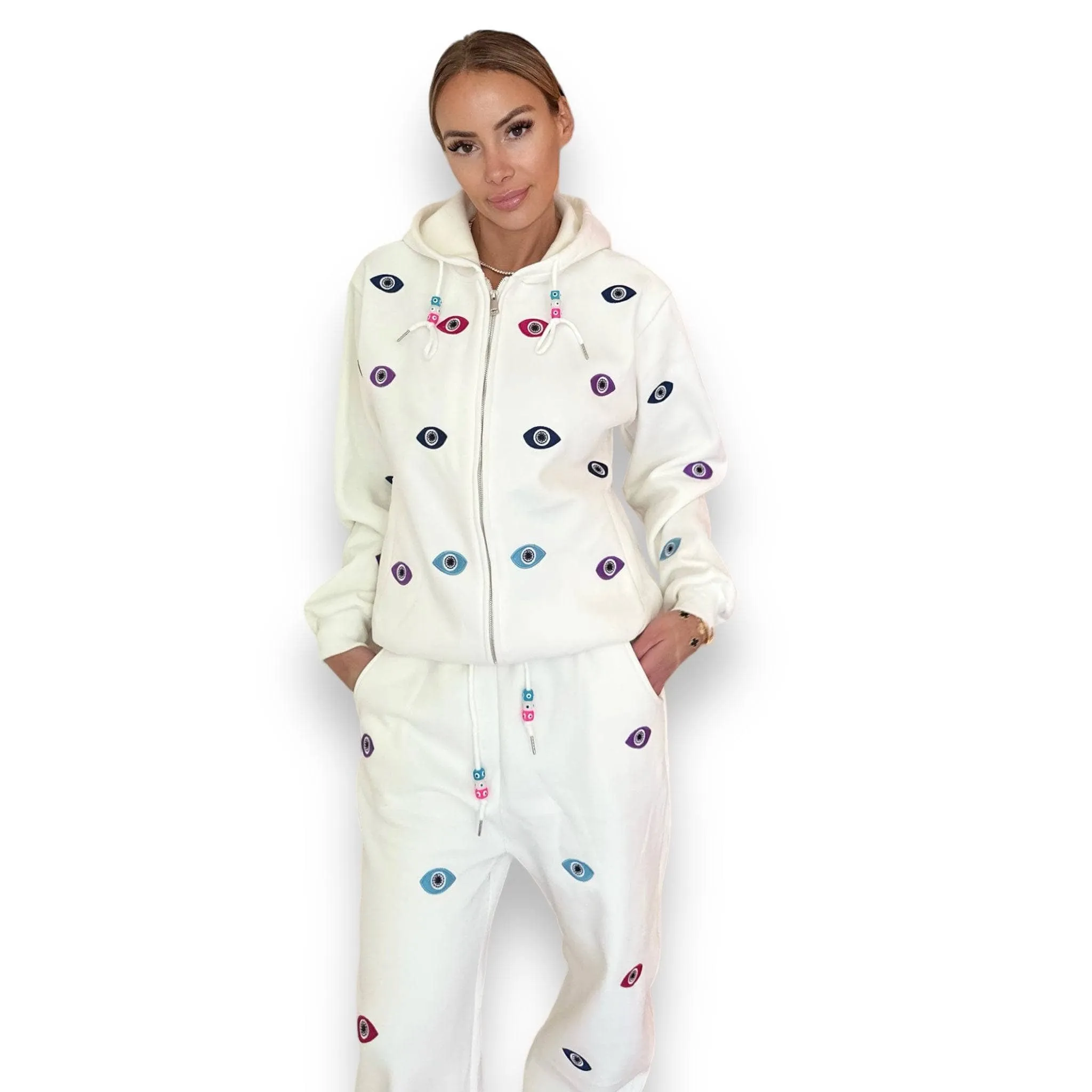 Women’s Rainbow Evil Eye Jogger Set