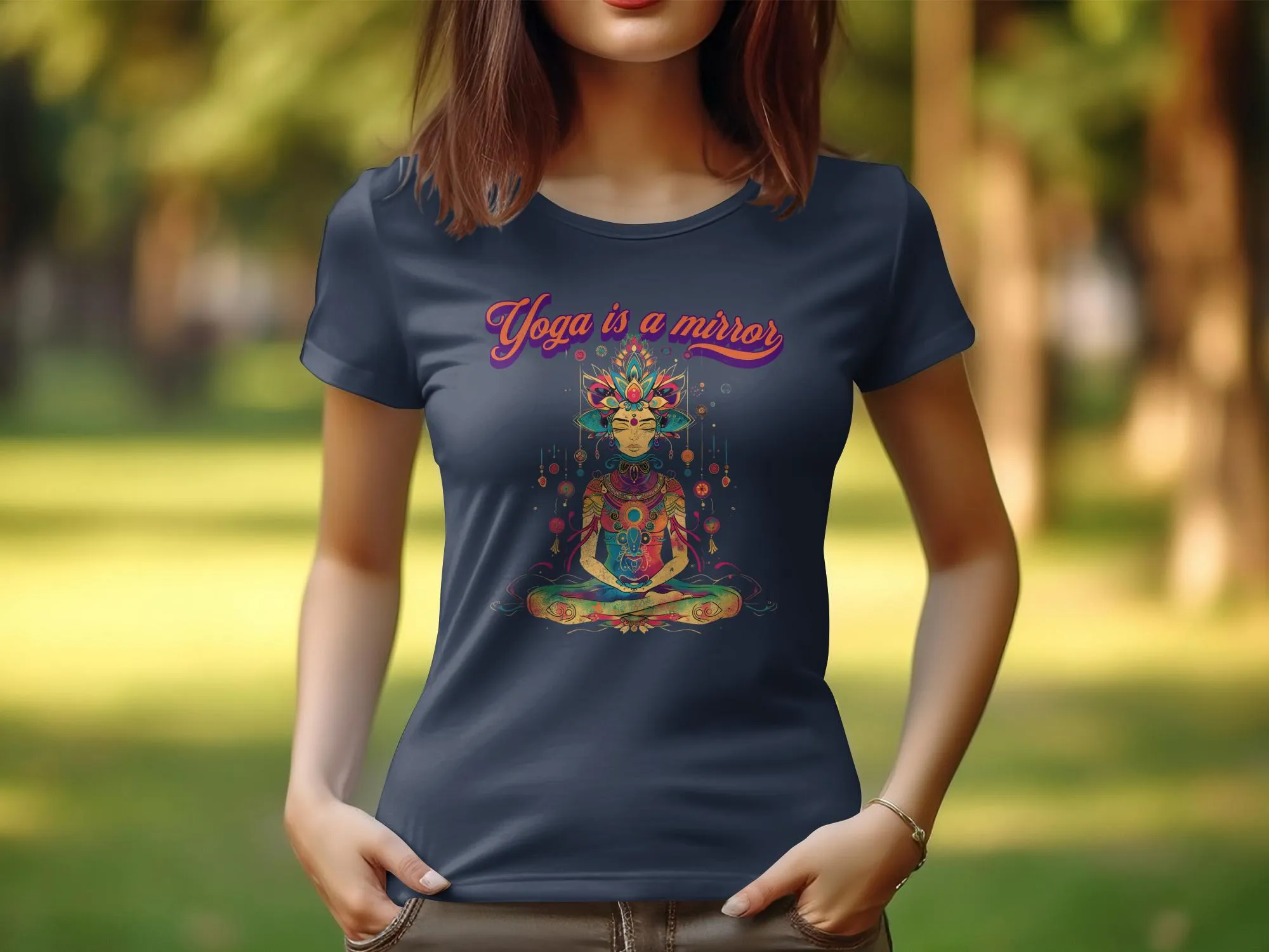 Yoga Is A Mirror T Shirt,Womens Yoga Design Tee, Zen Meditation Top, Spiritual Yoga Shirt, Boho Yoga Tee, Fitness Yoga Apparel #25